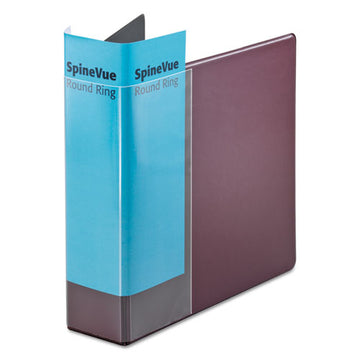 Cardinal® Spine Vue Locking Round Ring Binder, 3 Rings, 3" Capacity, 11 X 8.5, Maroon freeshipping - TVN Wholesale